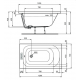 Μπανιέρα Simplicity 140x70 Ideal Standard W004101 Λευκή Μπανιέρα Simplicity 140x70 Ideal Standard W004101 Λευκή